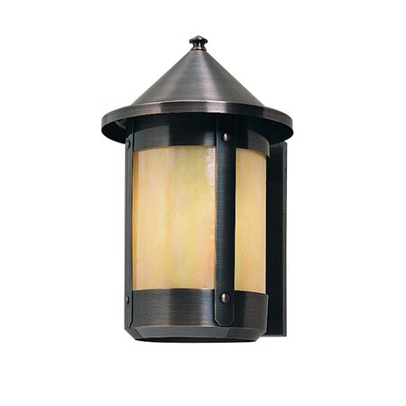Arroyo Craftsman 8" berkeley wall sconce with roof BS-8RAM-RB